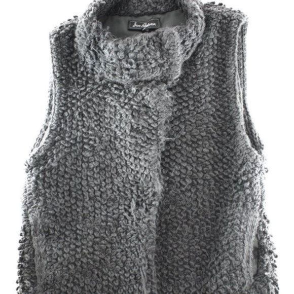 SAM EDELMAN Grey Cameron Loop Yarn Vest Size S - Picture 1 of 4
